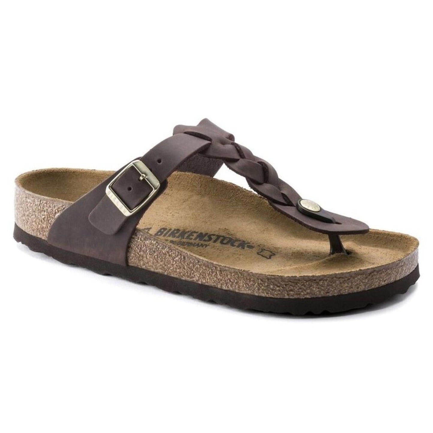 Gizeh Braided Habana Oiled Leather Sandals
