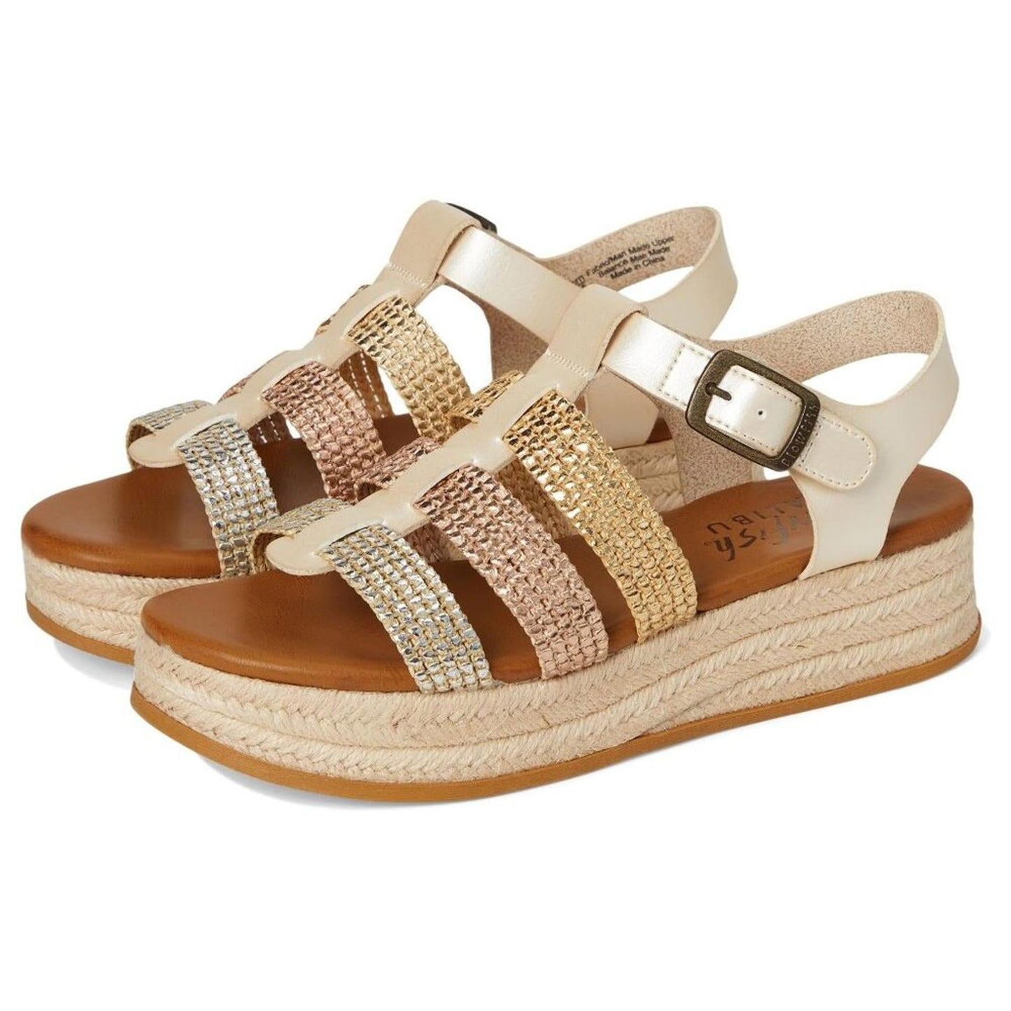 Madrid Cloud Silver Faux Raffia Sandals