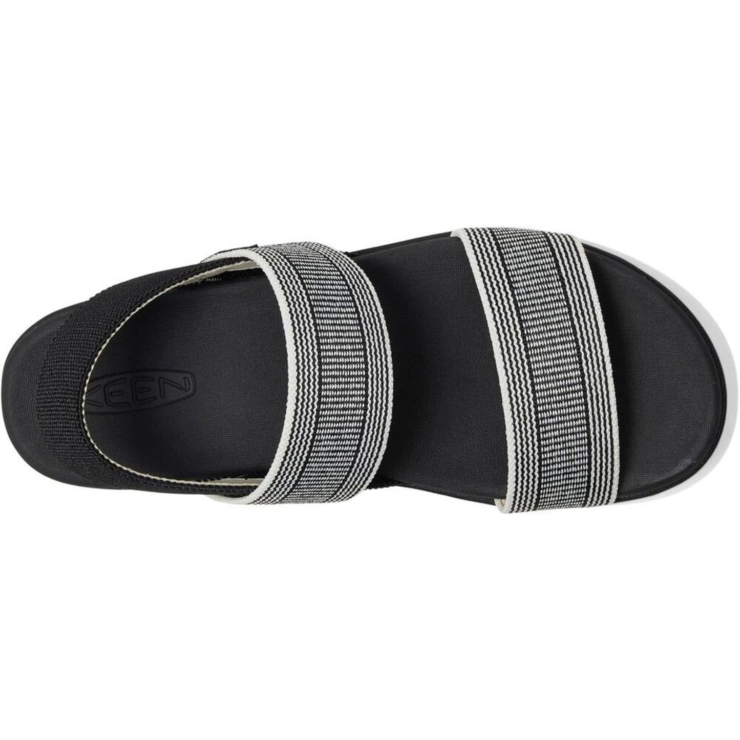 Elle Black Star White Backstrap Sandals