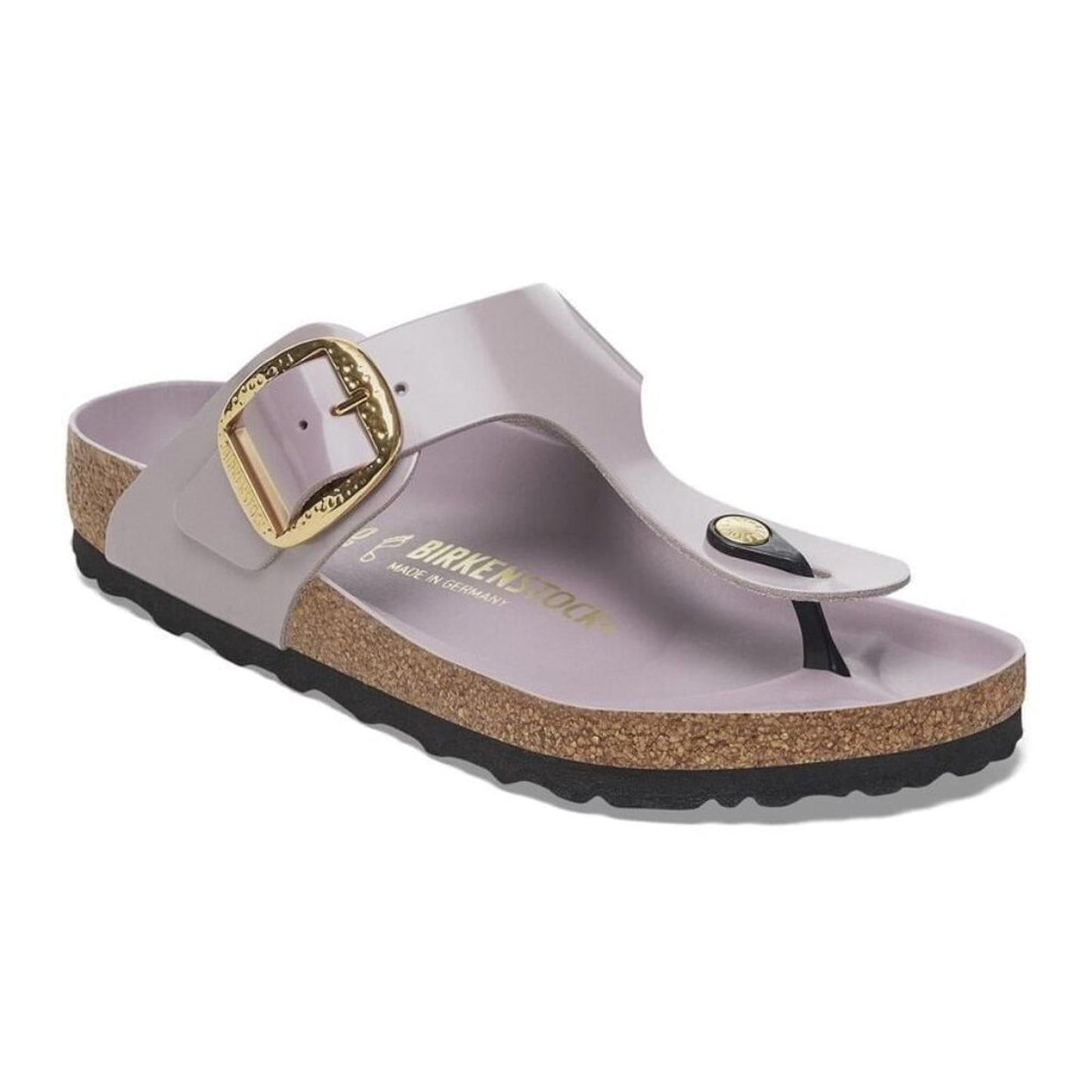 Gizeh Hammered Big Buckle High Shine Faded Purple Sandals