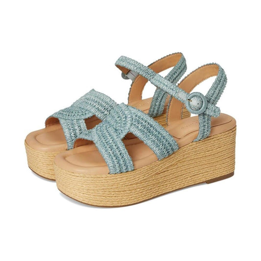Payley Blue Wedge Platform Sandals