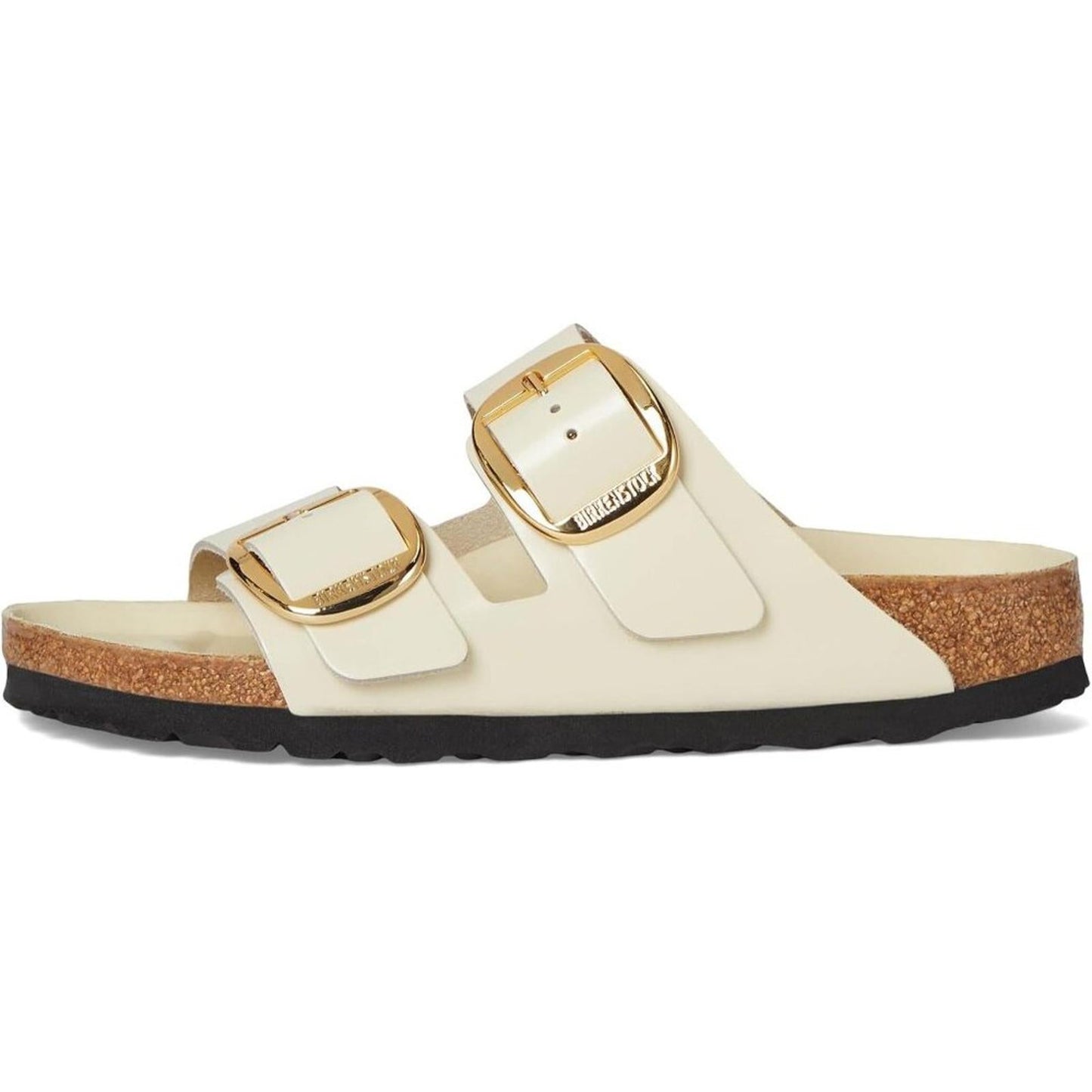 Arizona Ecru Big Buckle High Shine Sandals