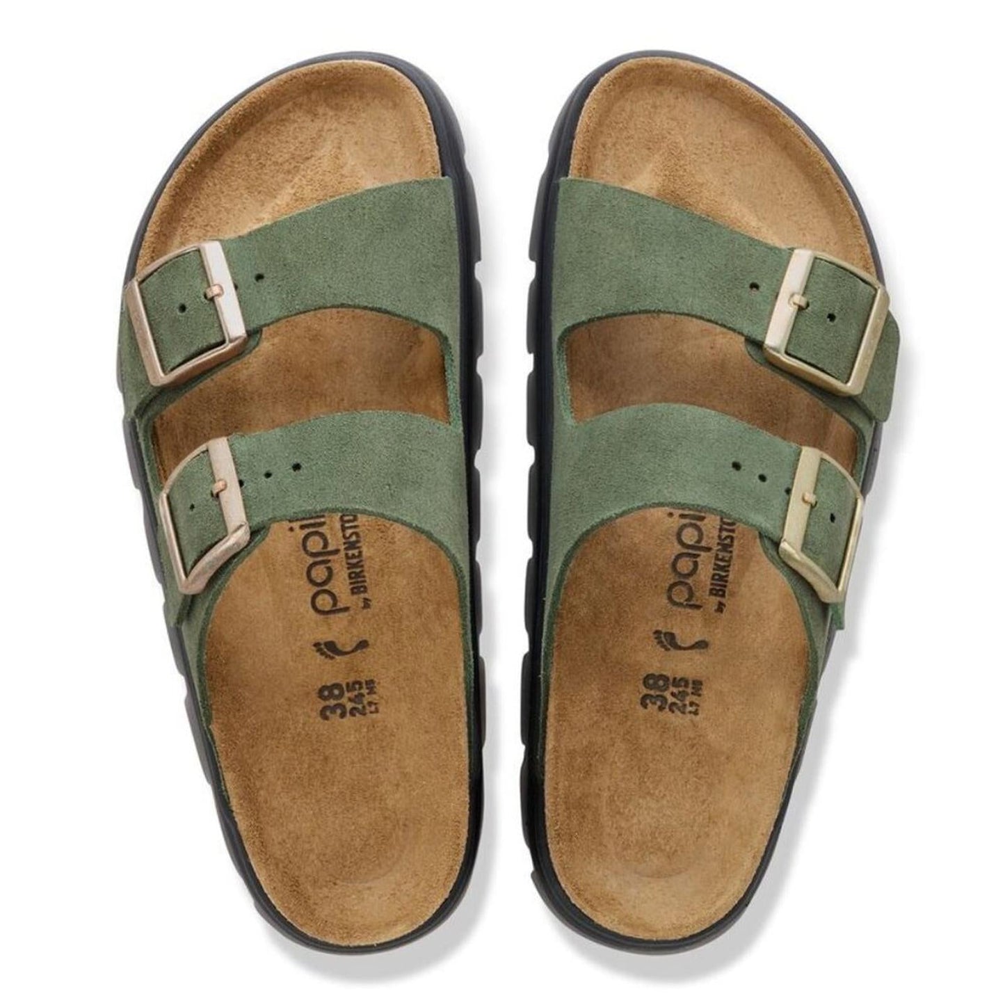 Papillio Arizona Thyme Suede Leather Chunky Sandals