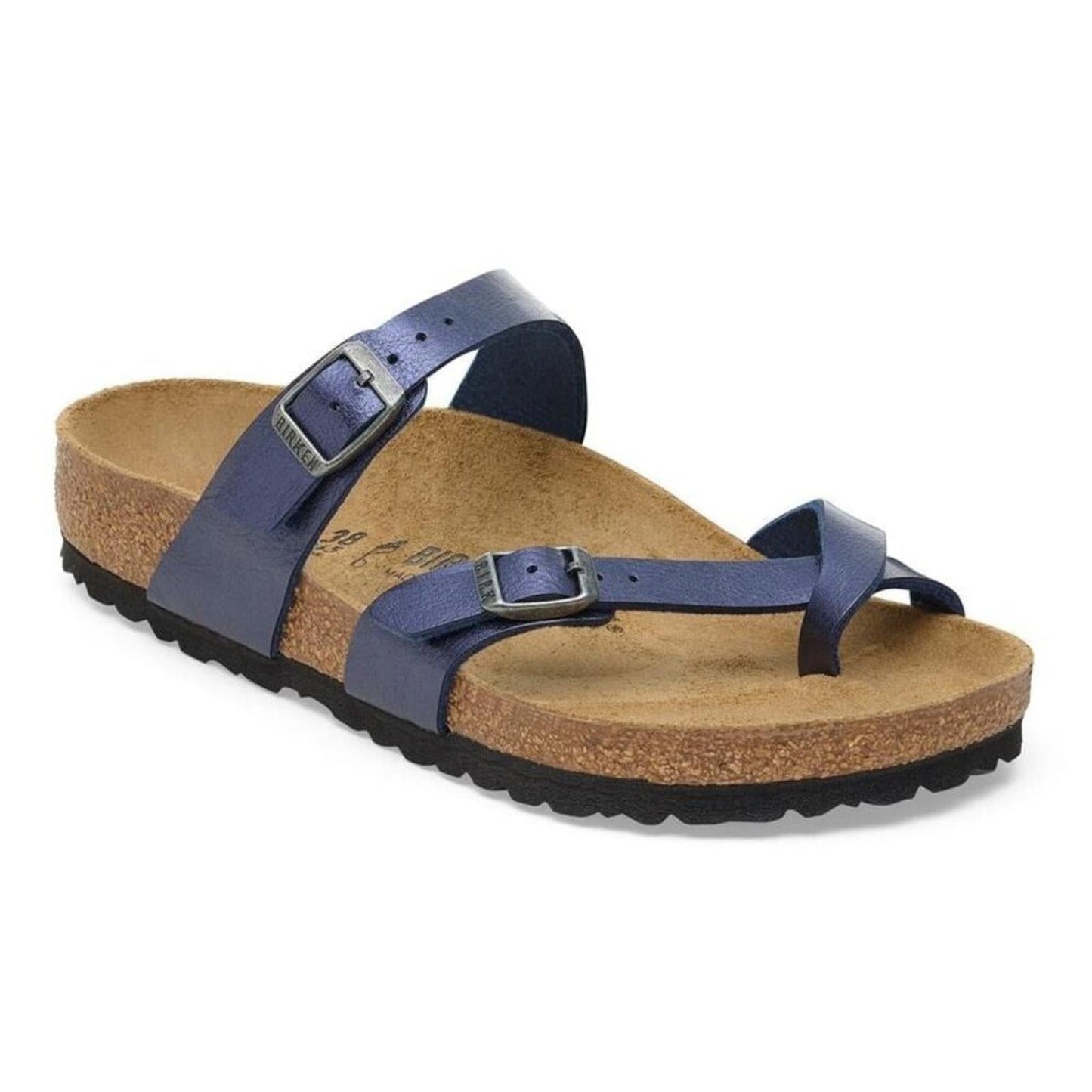Mayari Graceful Midnight Blue Birko Flor Sandals