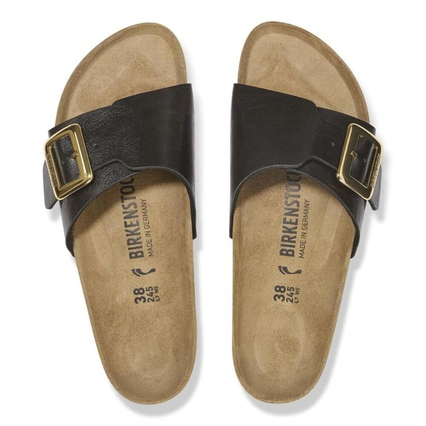 Catalina Luxe Buckle Graceful Licorice Birko Flor Sandals