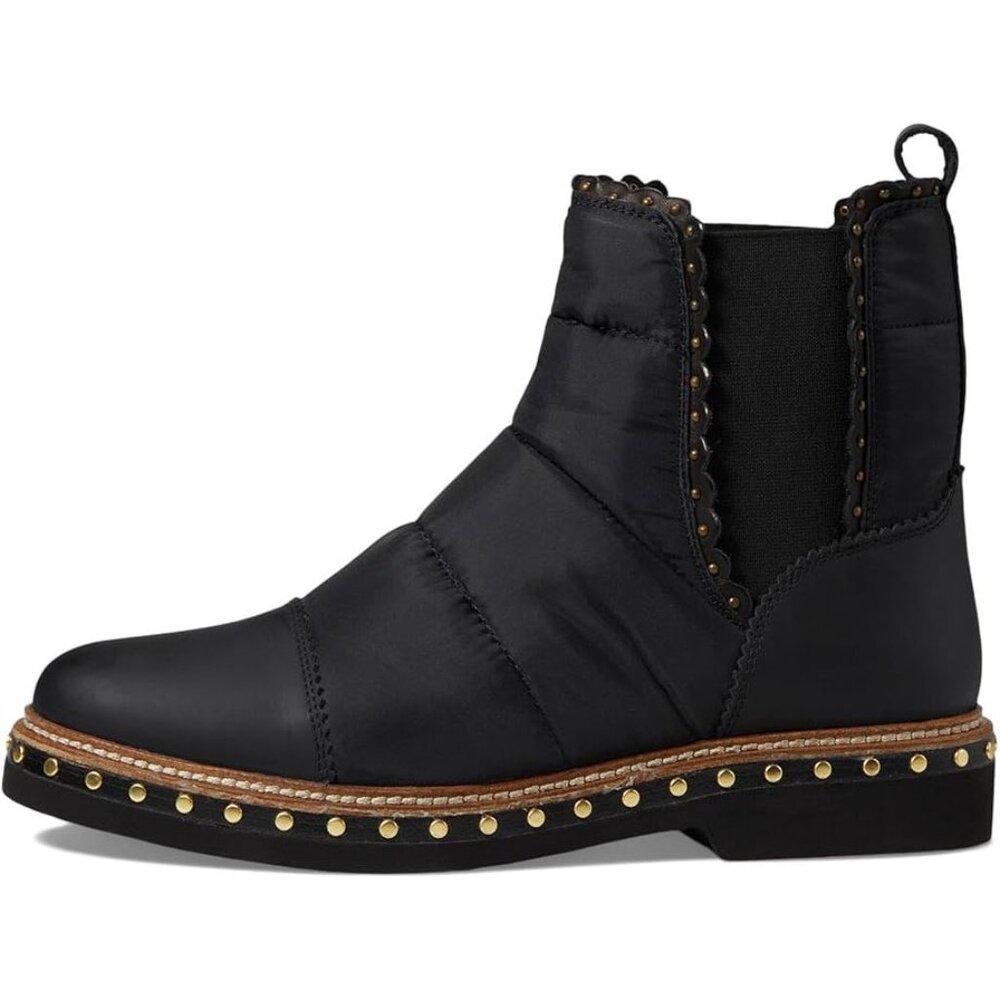 Atlas Black Puffer Chelsea Boots