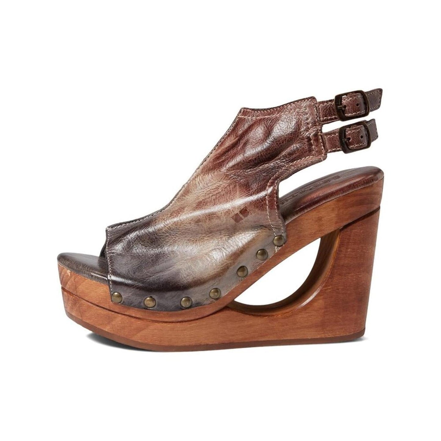 Imelda Starry Night Tie Dye Leather Wedge Sandals