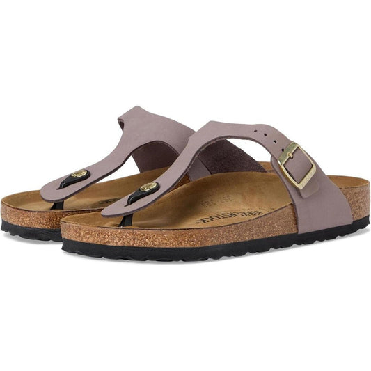 Gizeh Faded Nubuck Leather Purple Sandals