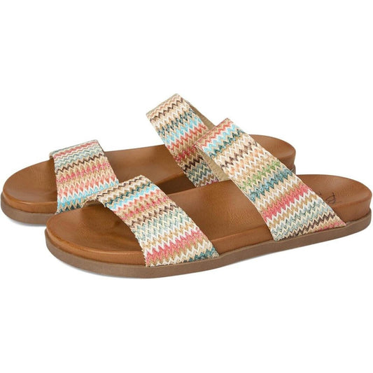 Leah Multi Faux Raffia Sandals