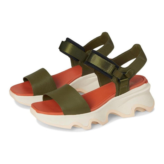 Kinetic Impact Utility Green Pearlescent Y-Strap High Sandals