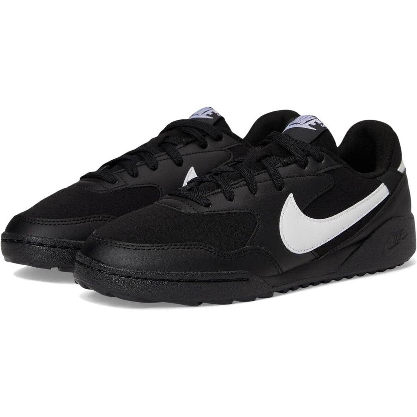 Terra Manta Black Leather Lace Up Sneakers