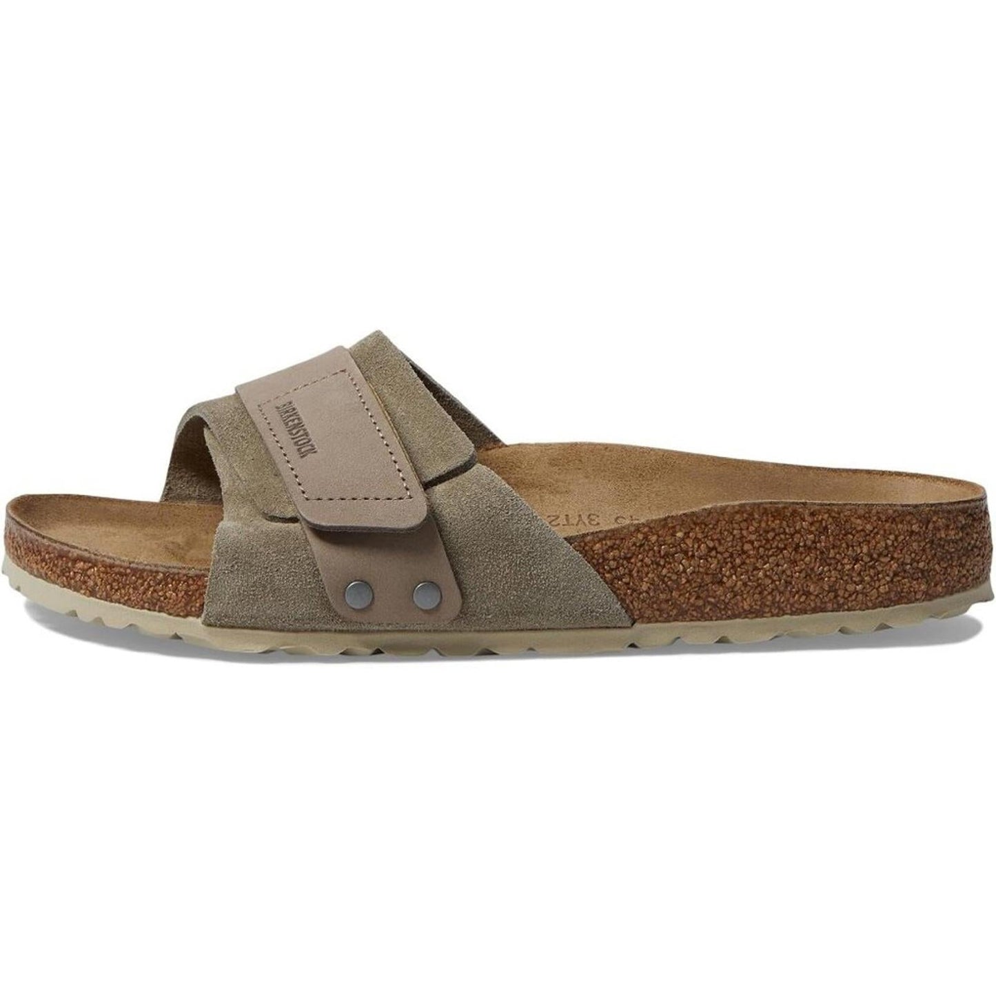 Oita Taupe Suede Slide Sandals