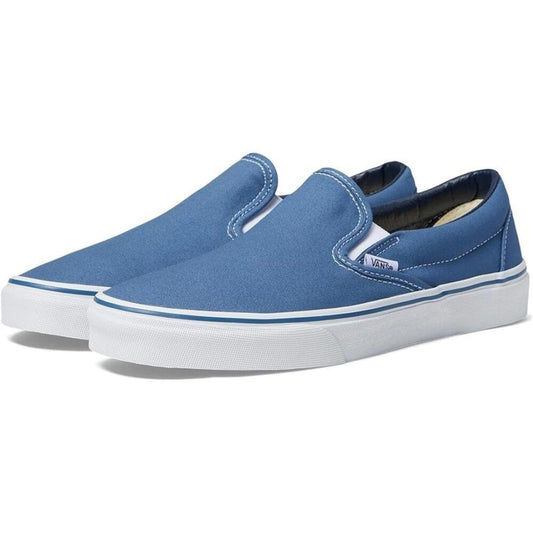 Classic Navy Canvas Slip On Sneakers
