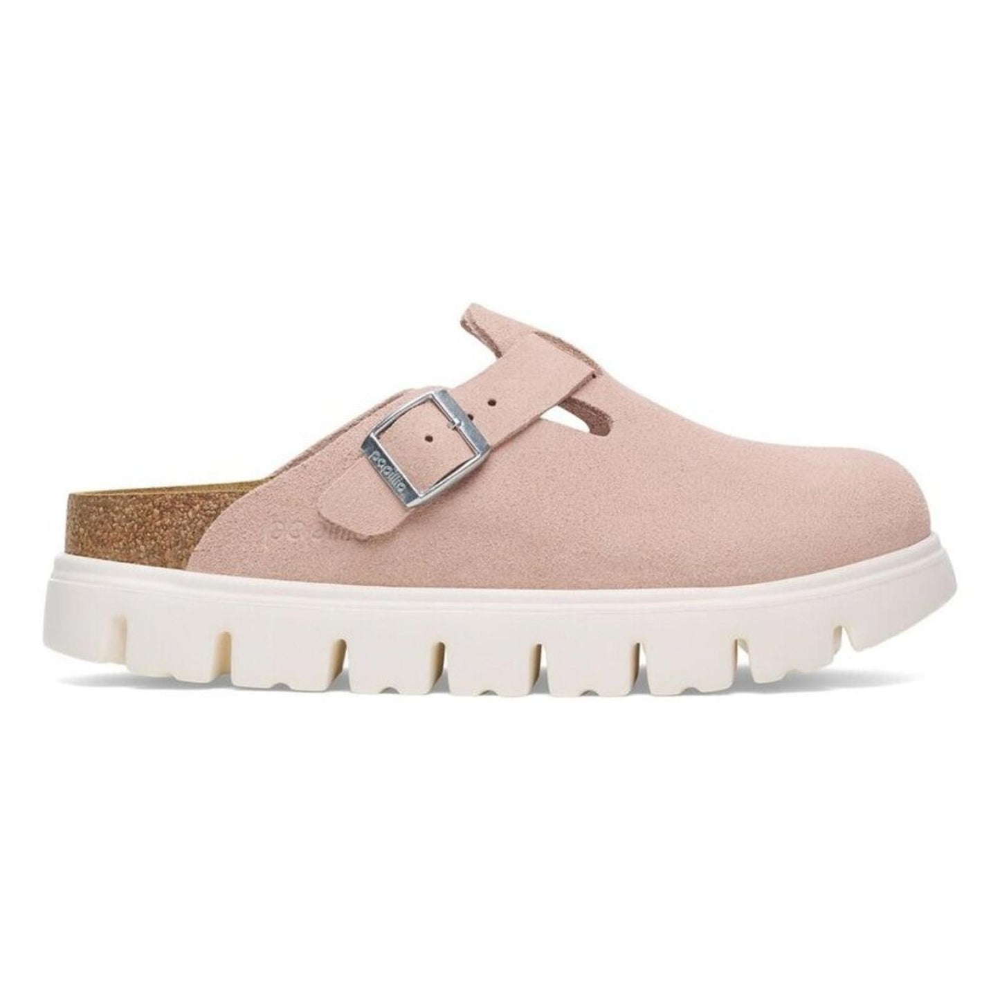 Papillio Boston Chunky Light Rose Suede Leather Clogs