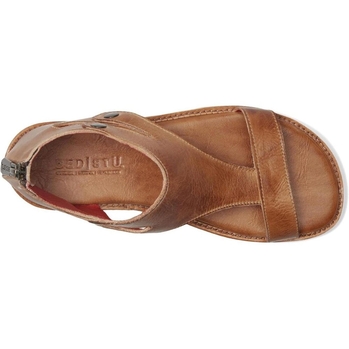 Soni 2 Tan Rustic Leather Platform Sandals