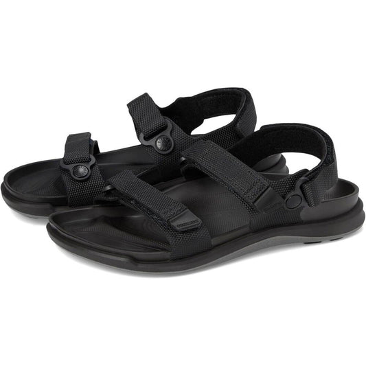 Kalahari Futura Black Birko-Flor Strap Sandals