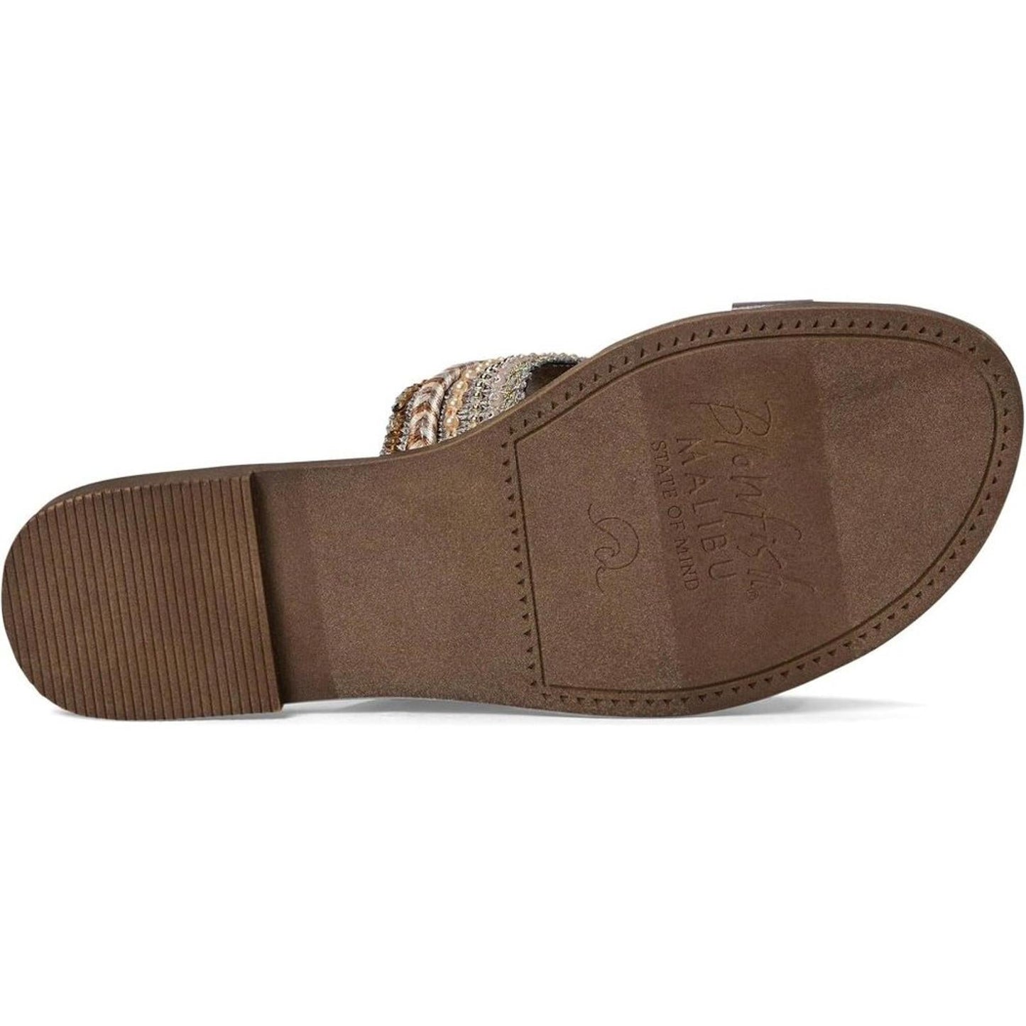 Curtis Metallic Pearl Fabric Woven Sandals