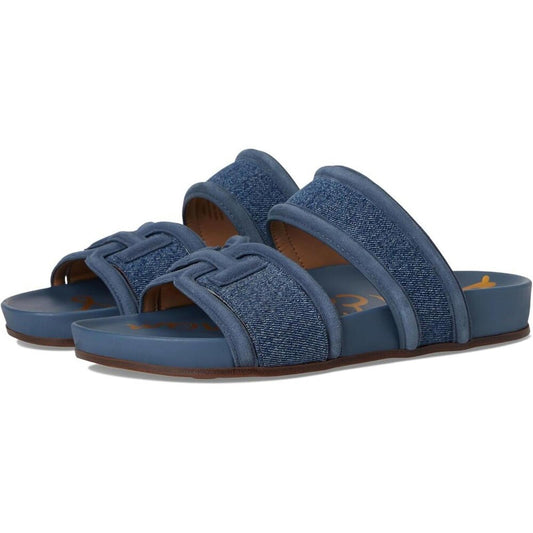 Rowan Bluestone Flat Slide Sandals