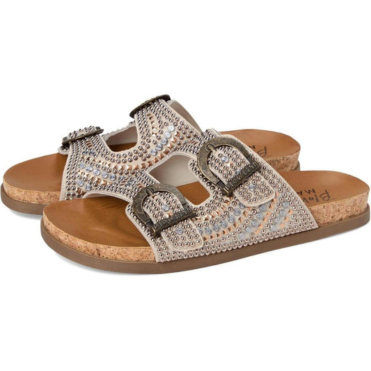 Lima Beige Bead Embellished Sandals