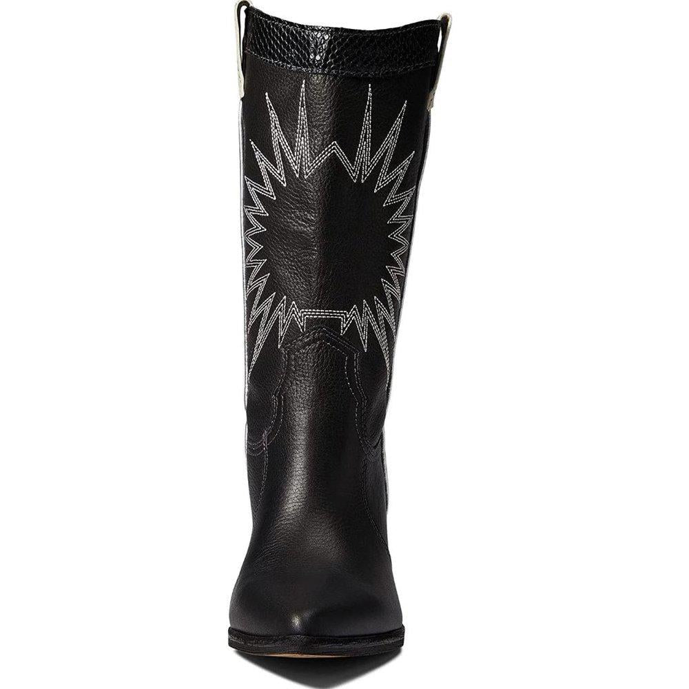 Lawson Black Leather Western Boots