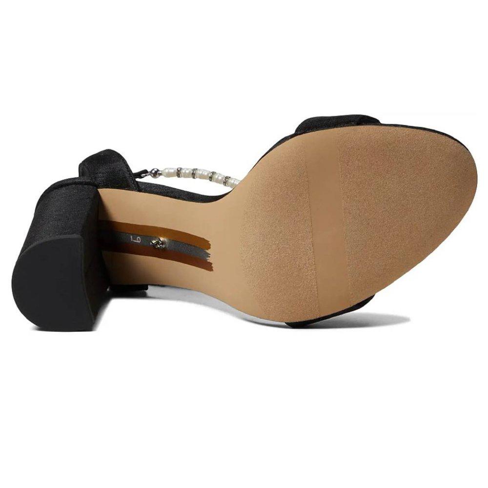 Yanelli Black Ankle Strap Heels