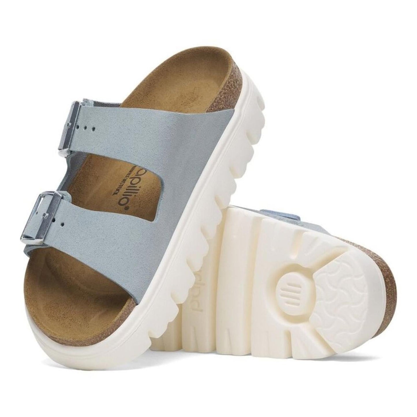 Papillio Arizona Chunky Baby Blue Suede Leather Sandals