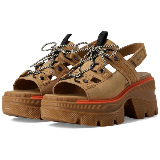 Rein CB Caribou Buff Leather Lace Platform Sandals