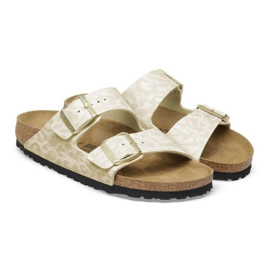 Arizona Eggshell Animal Print Buckle Sandals