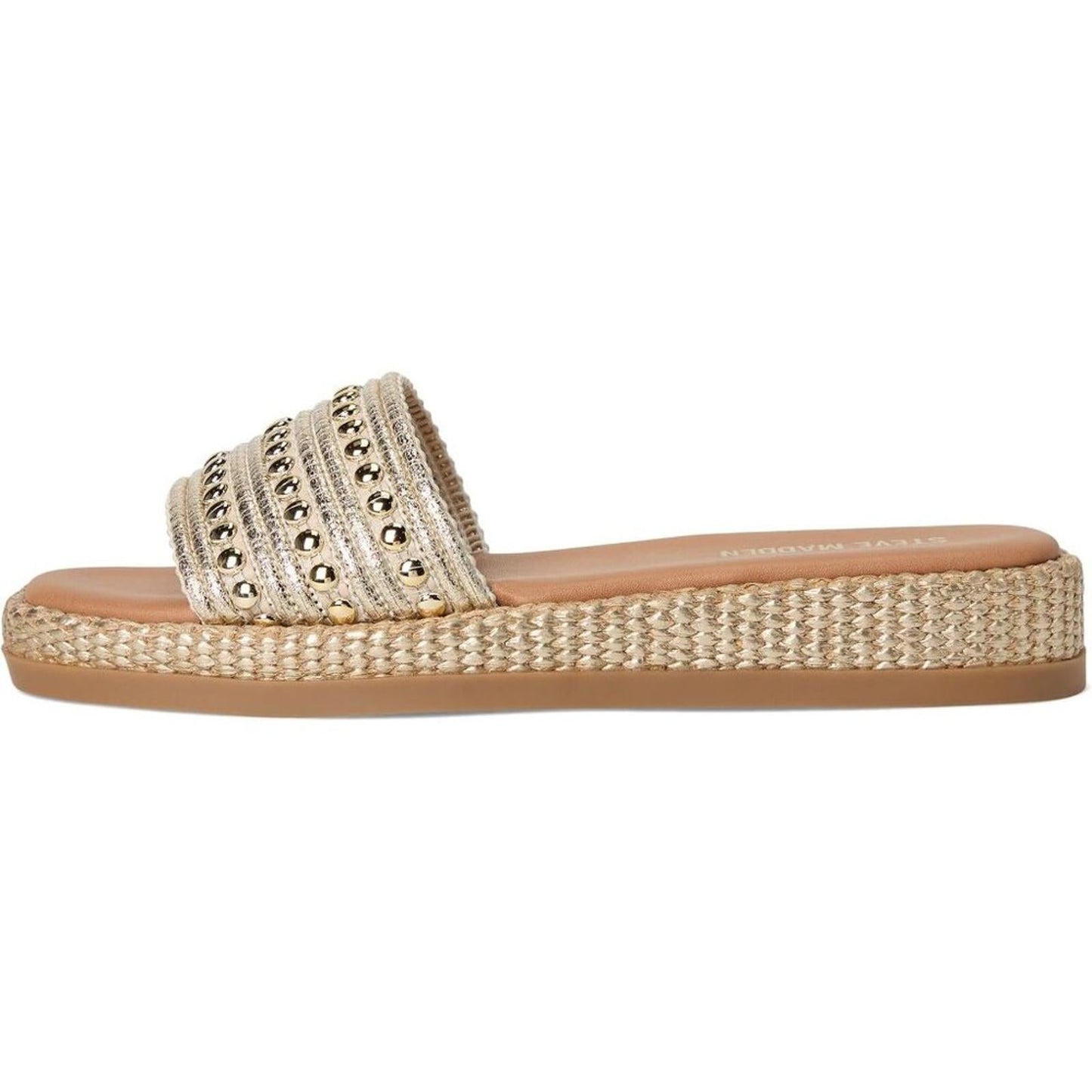 Steve Madden Shoes Boardwalk Natural Multi Slide Sandals