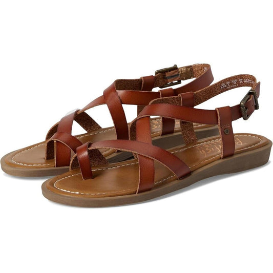 Devon Scotch Faux Leather Strappy Sandals