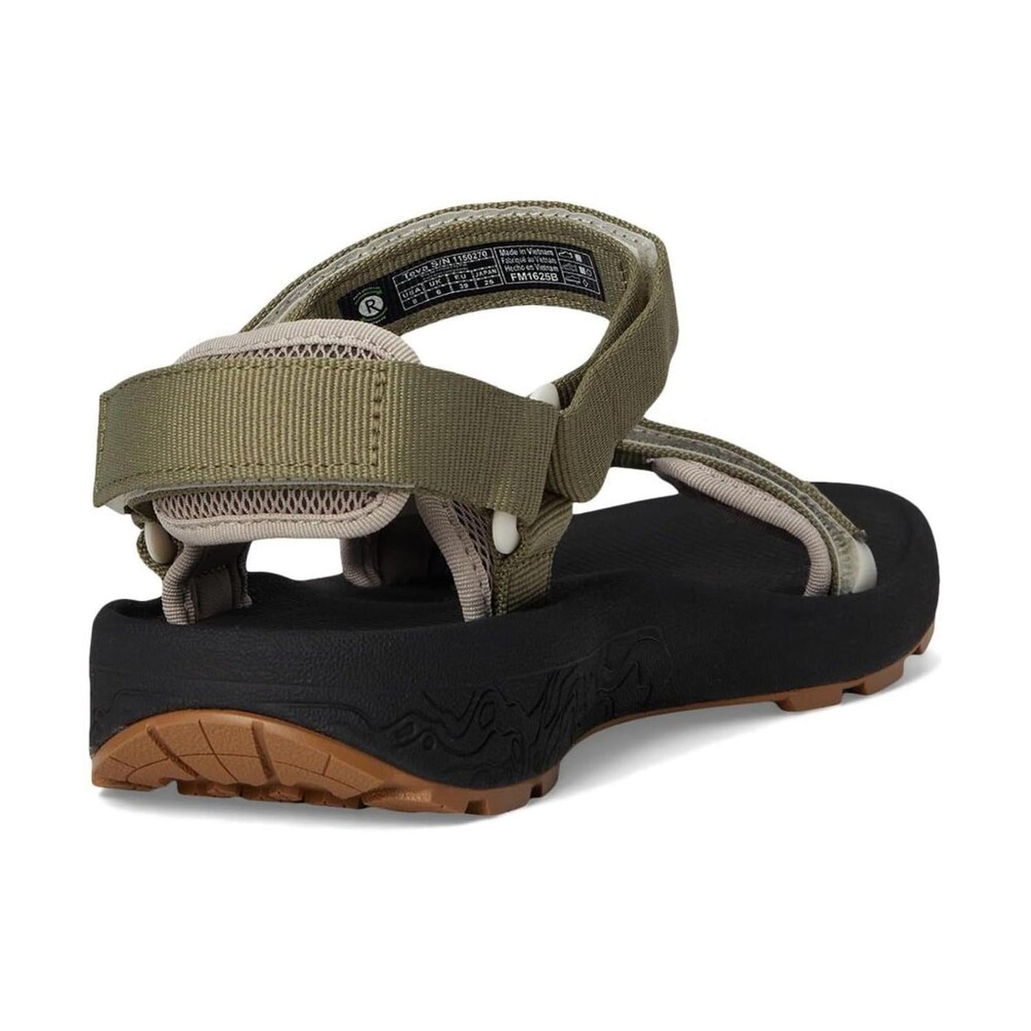 Hydratek Burnt Olive Black Strap Sandals
