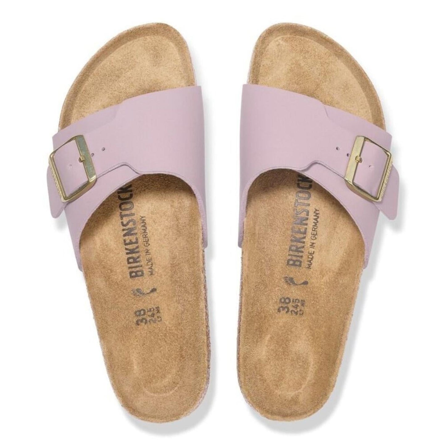 Catalina Faded Purple Leather Birko Flor Sandals