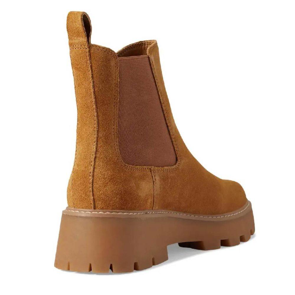 Jaelyn Caramel Suede Chelsea Boots