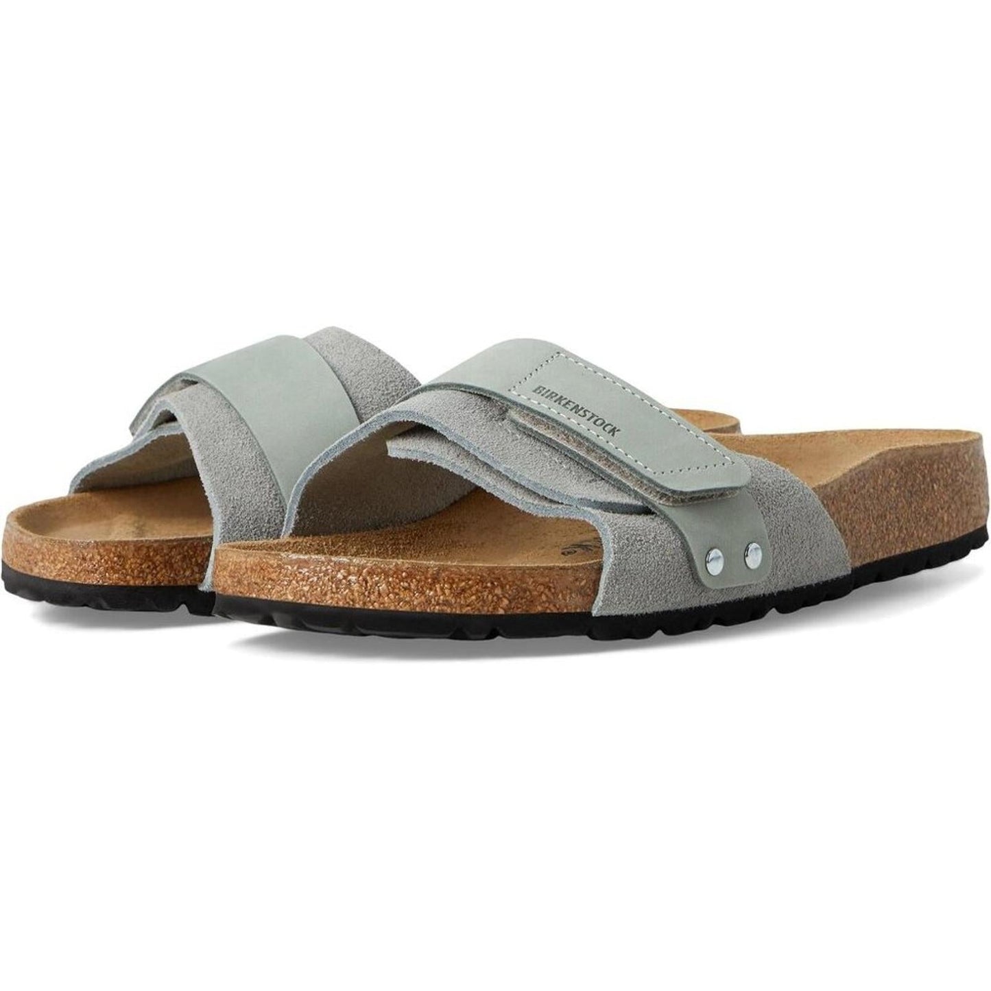 Oita Pure Sage Suede Slide Sandals
