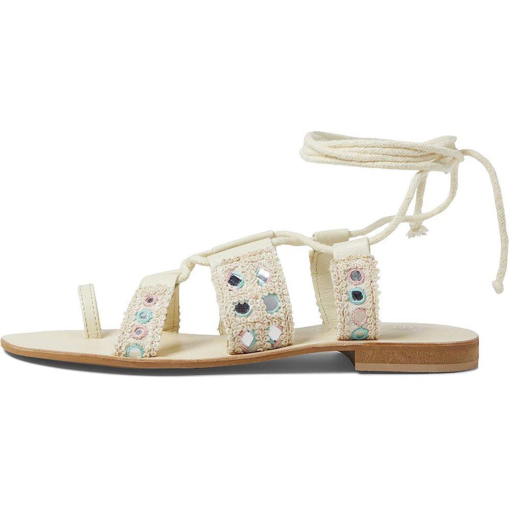 Free People Sandals Mantra Natural Leather Lace Up Flats