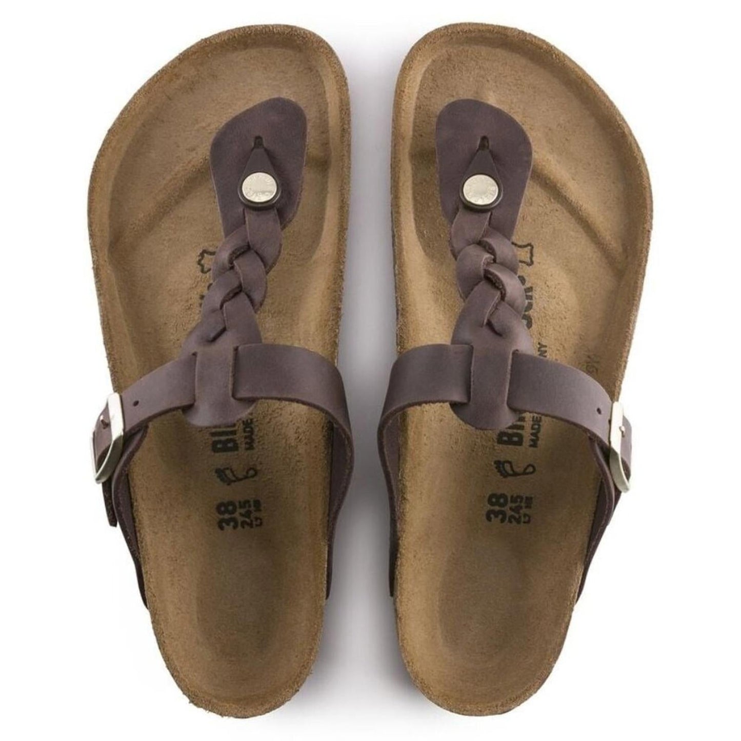 Gizeh Braided Habana Oiled Leather Sandals