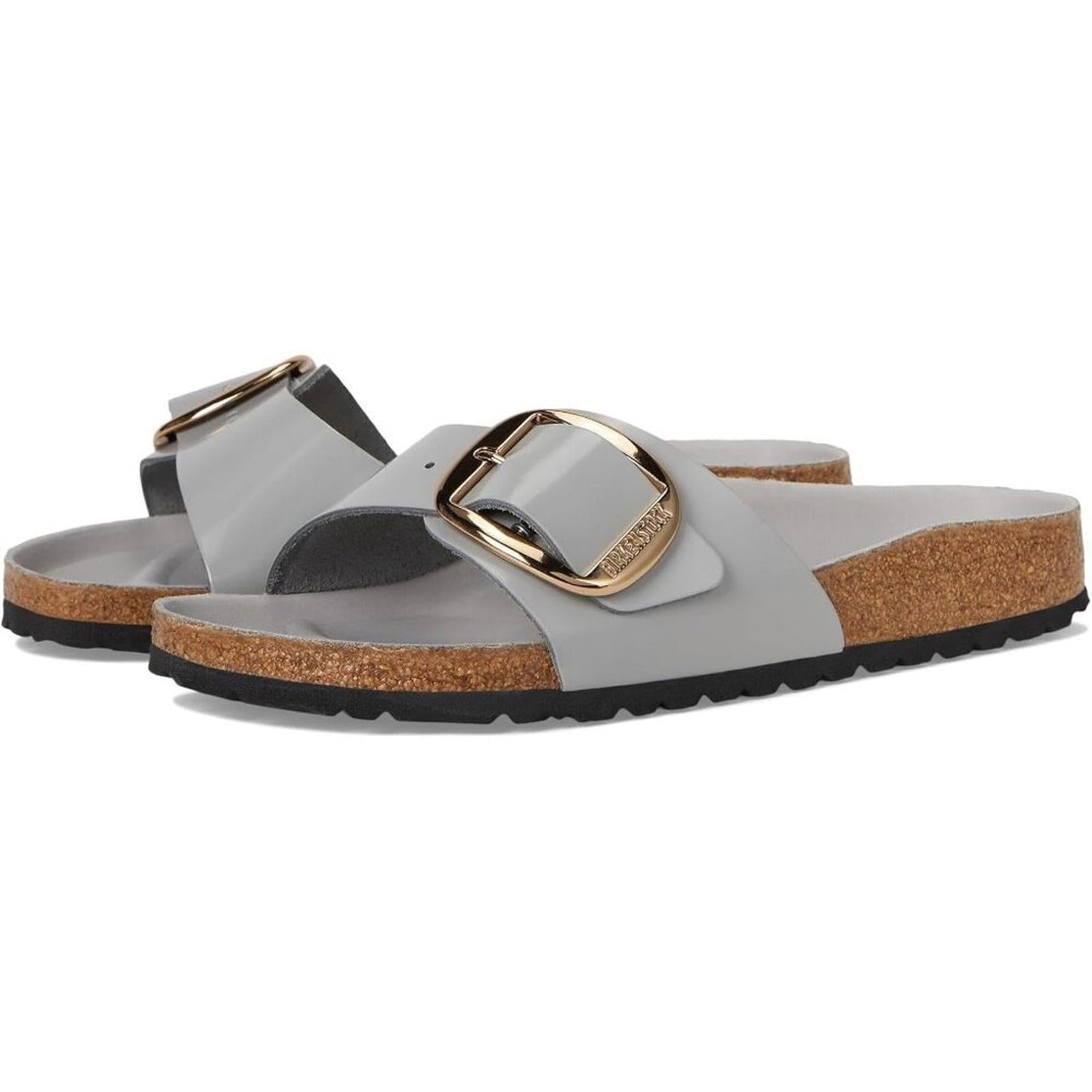 Madrid Stone Coin Big Buckle High Shine Sandals