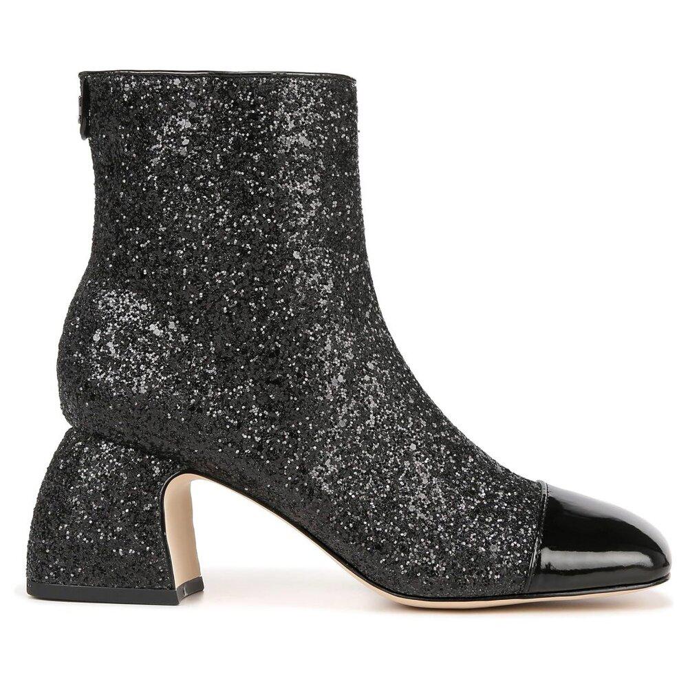 Osten Black Jewel Heeled Ankle Boots