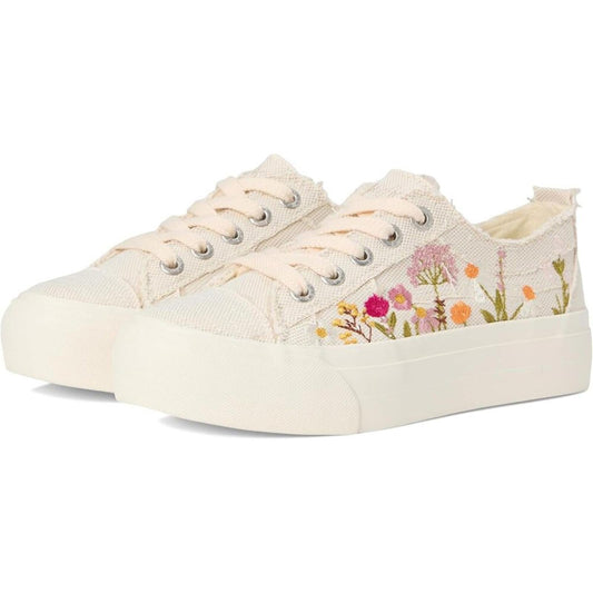 Sadie Sun Cream Floral Embroidered Sneakers