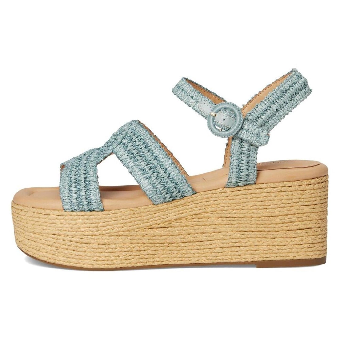 Payley Blue Wedge Platform Sandals