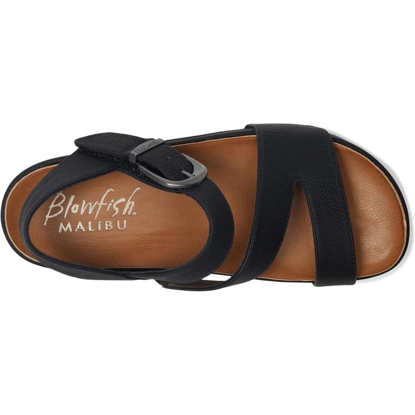 Isabel Black Faux Nubuck Platform Sandals