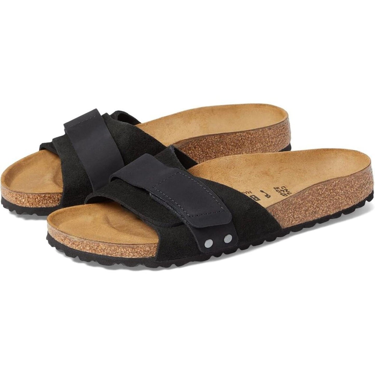 Oita Black Suede Slide Sandals