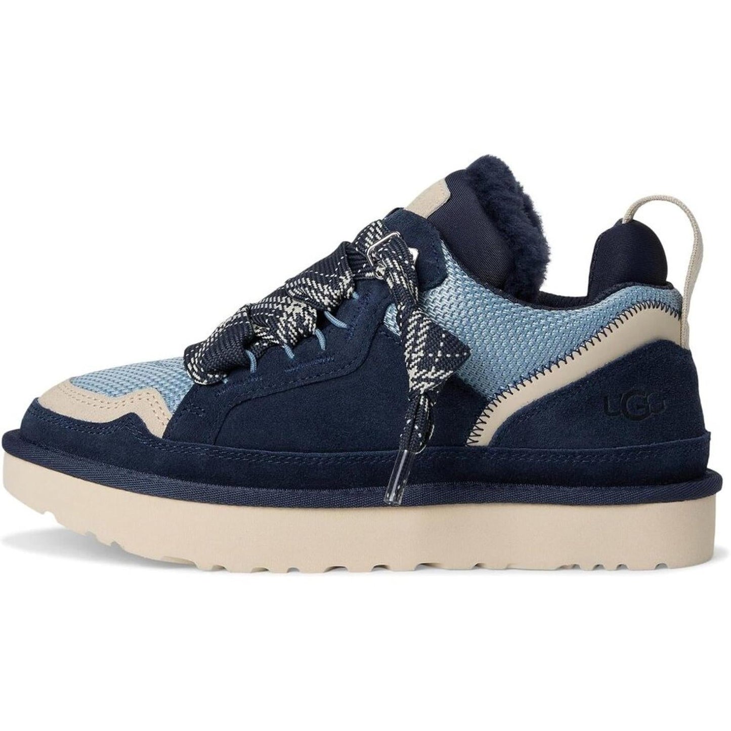 Lowmel Dark Indigo Sea Salt Suede Lace Up Sneakers