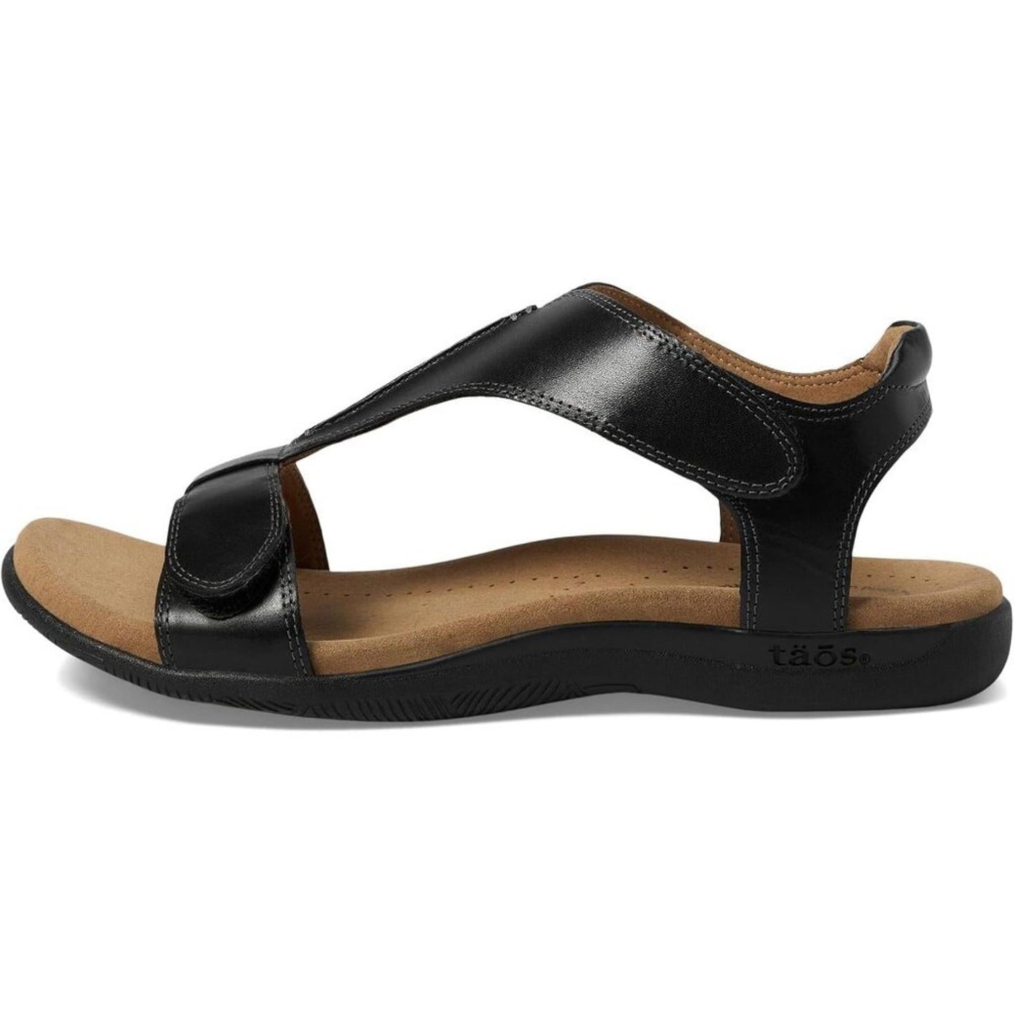 The Show Black Leather Sandals