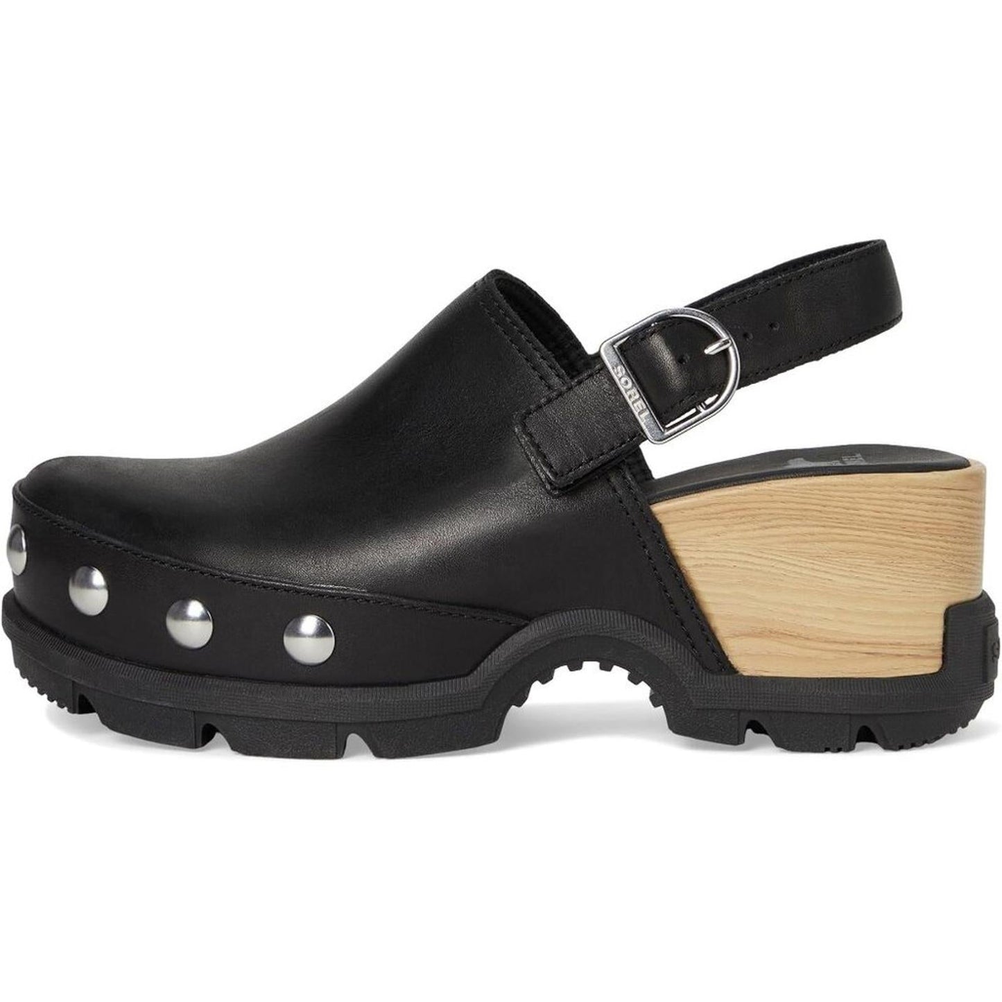 Roam’N Black Leather Clog Shoes