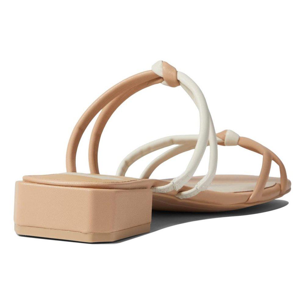 Hensla Beige Multi Knotted Sandals