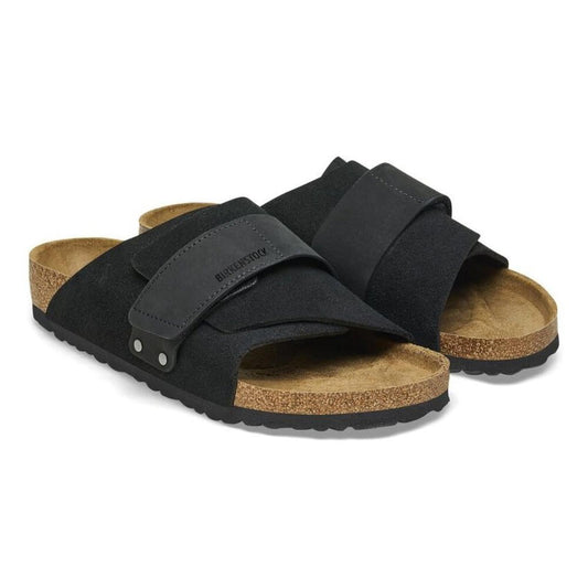 Kyoto Black Suede Leather Sandals