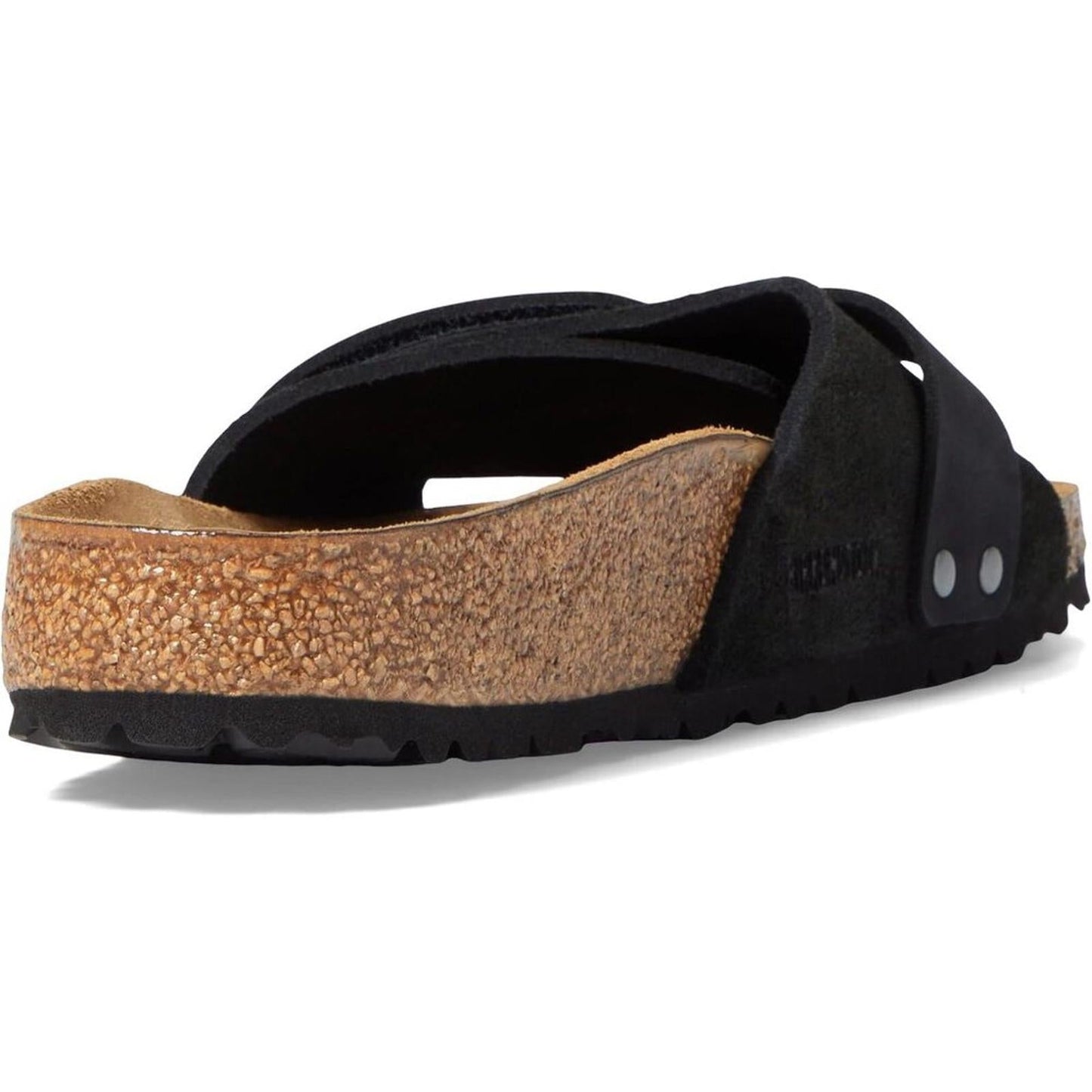 Oita Black Suede Slide Sandals