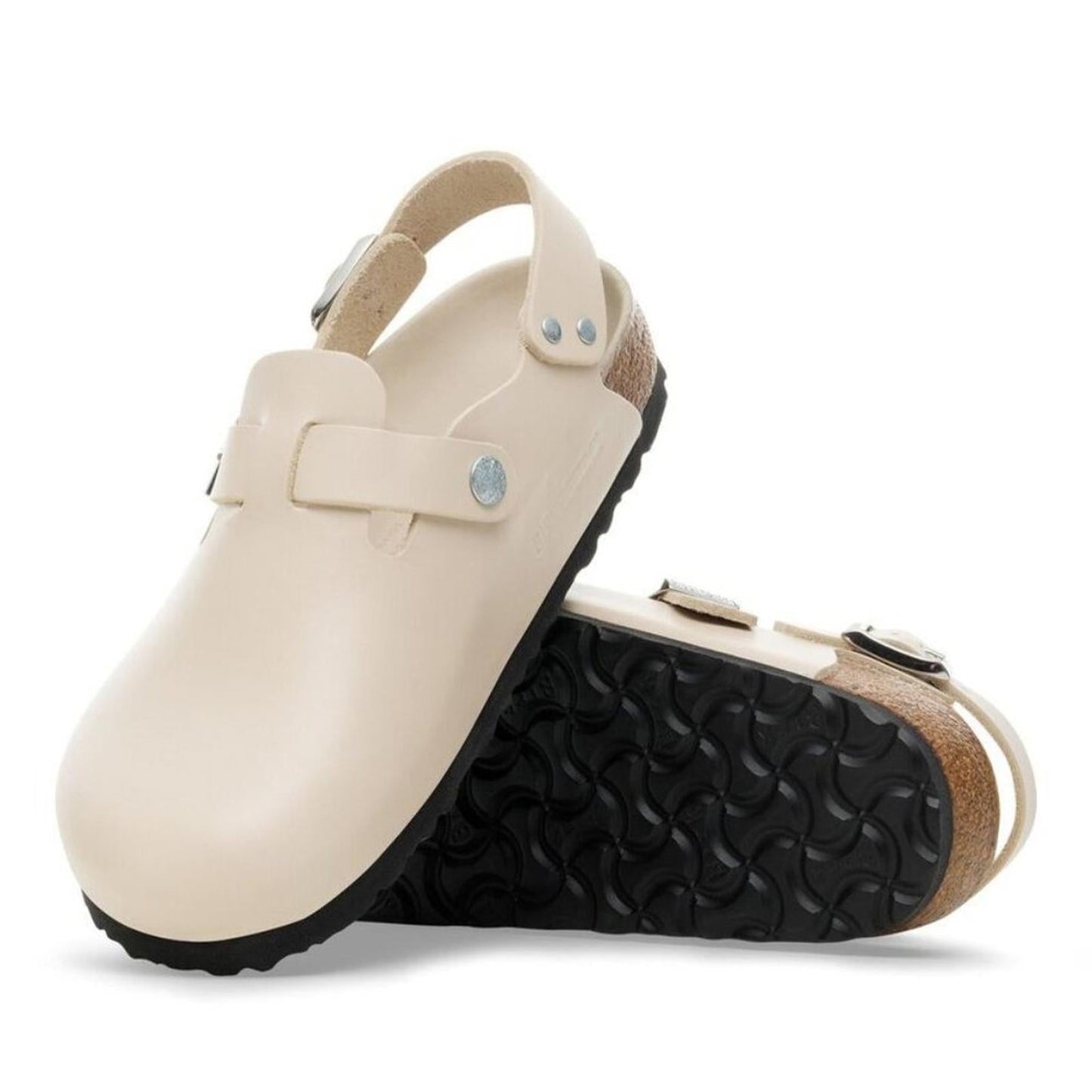 Tokio Oyster Dressy Leather Clogs