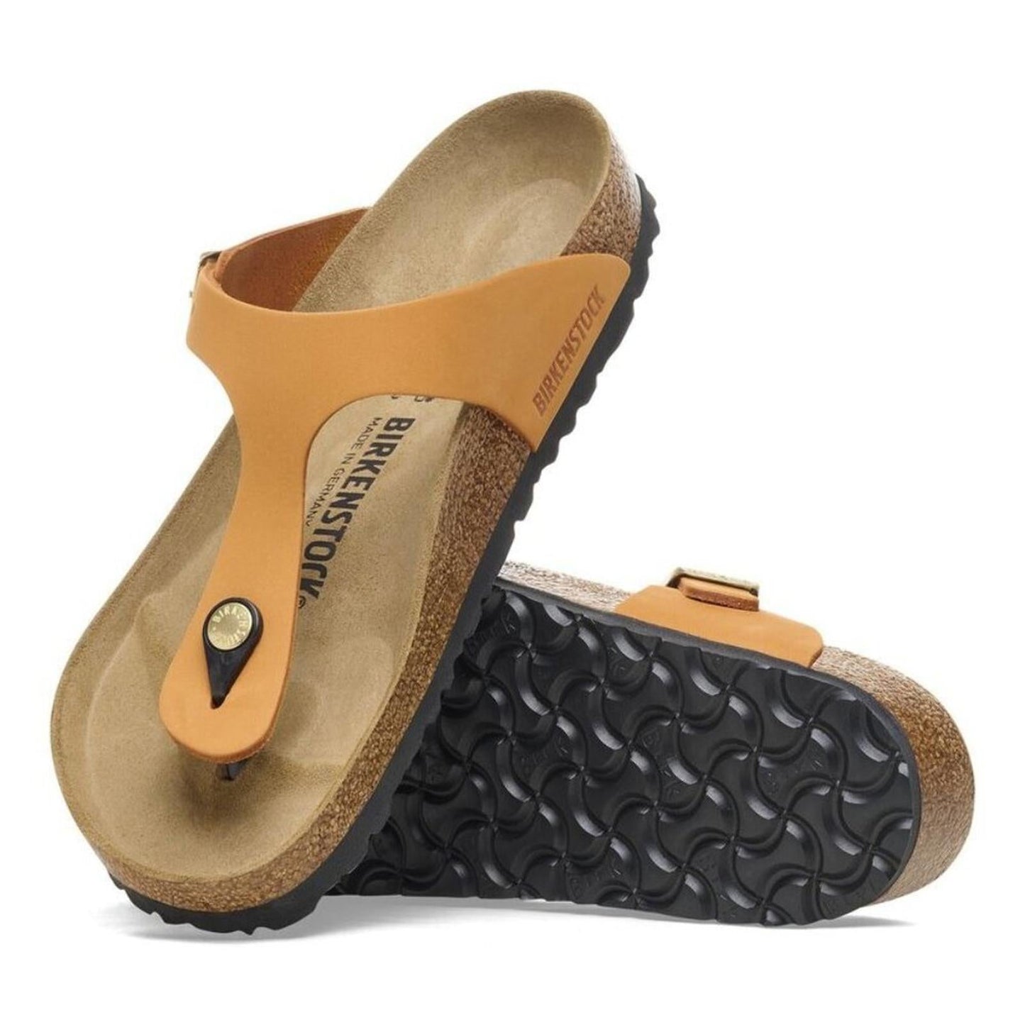 Gizeh Burn Orange Nubuck Leather Sandals
